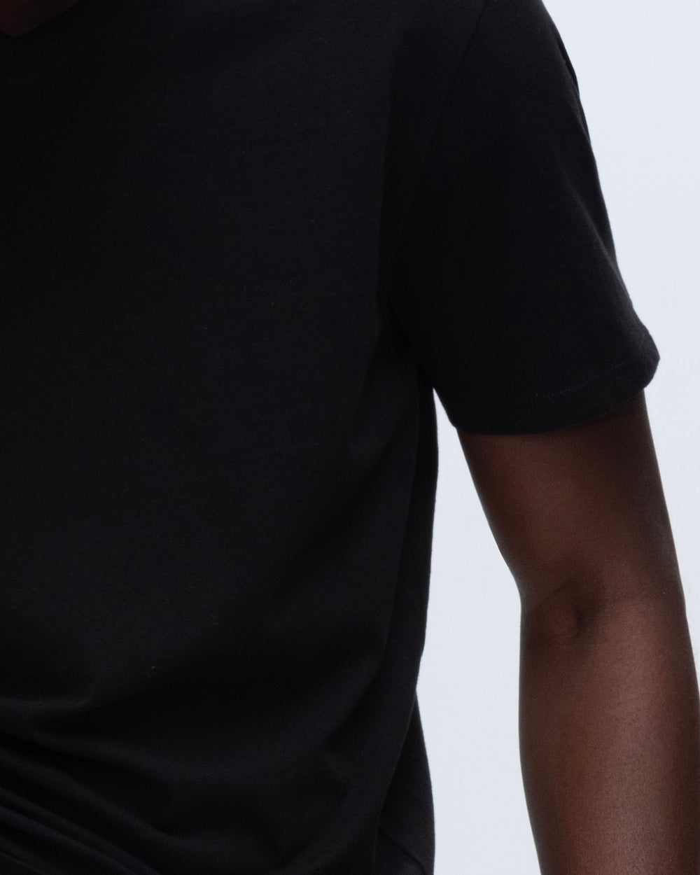 Classic Jersey V-Neck Tee - Black